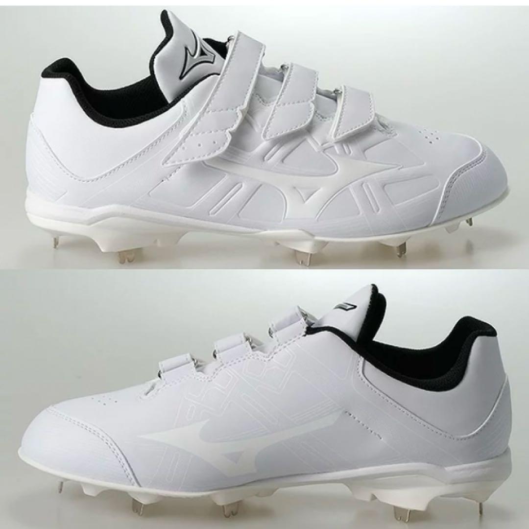 Mizuno 野球用ホワイト スパイク 28cm