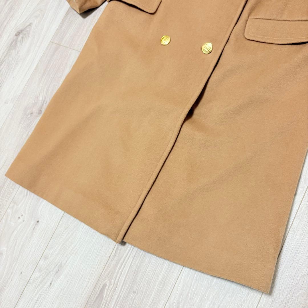 【希少】美品 ダックス カシミヤ混ロングコート 金釦 エポレット キャメル　M