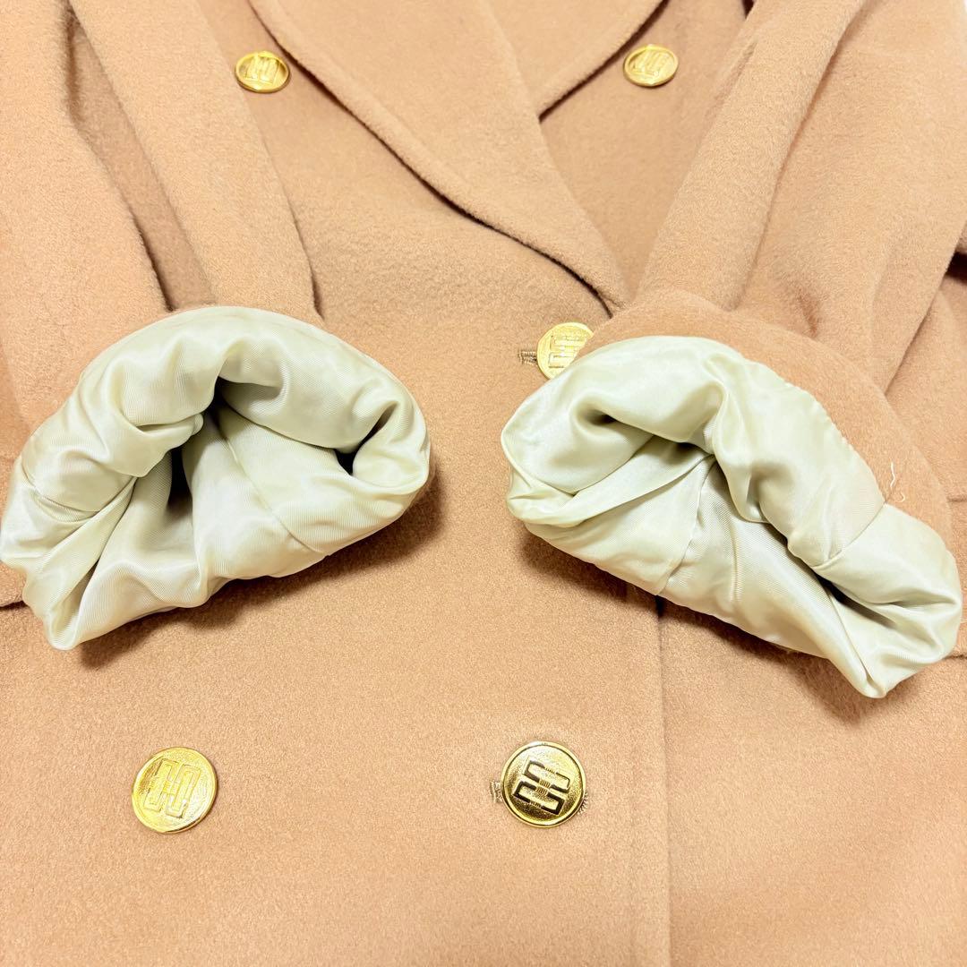 【希少】美品 ダックス カシミヤ混ロングコート 金釦 エポレット キャメル　M