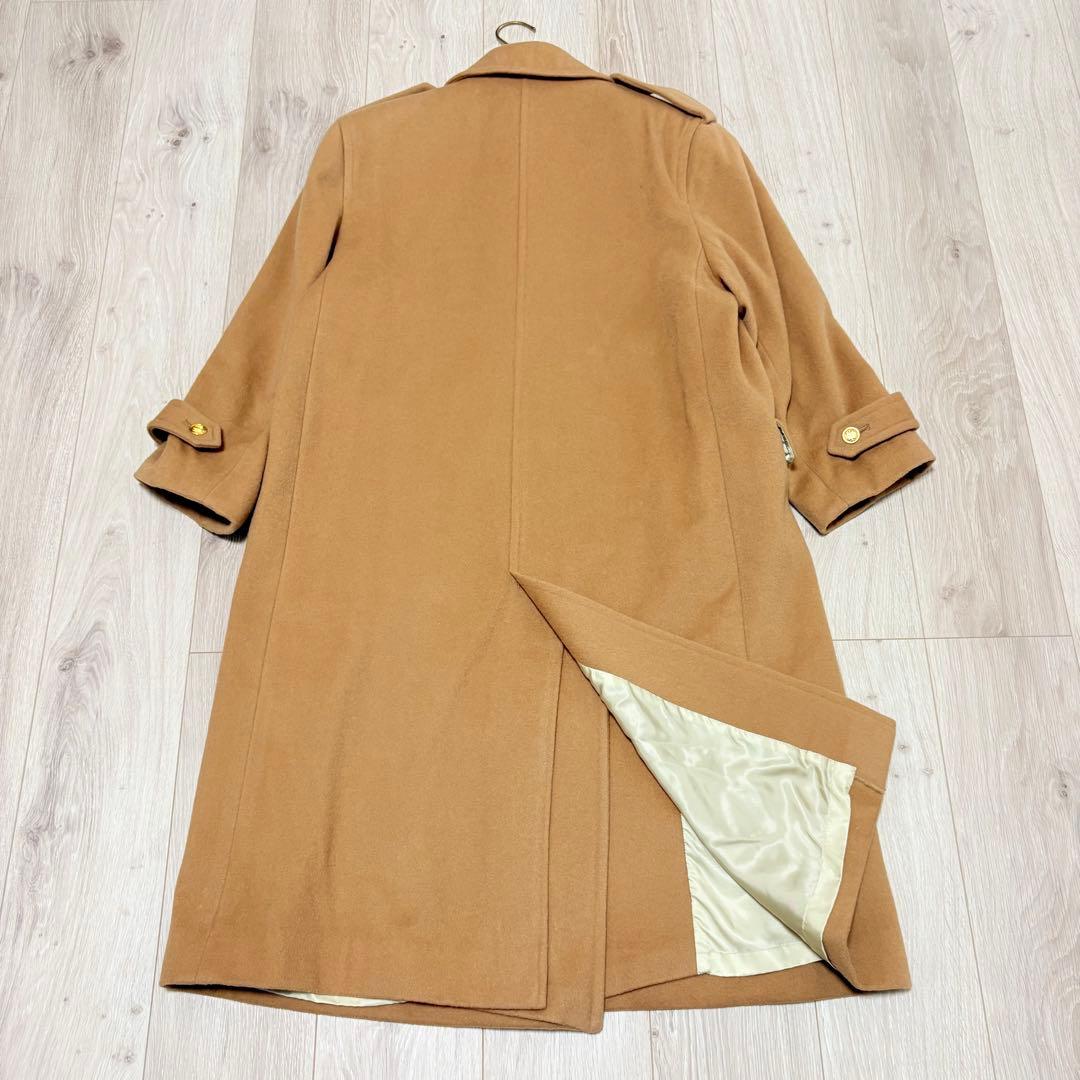 【希少】美品 ダックス カシミヤ混ロングコート 金釦 エポレット キャメル　M