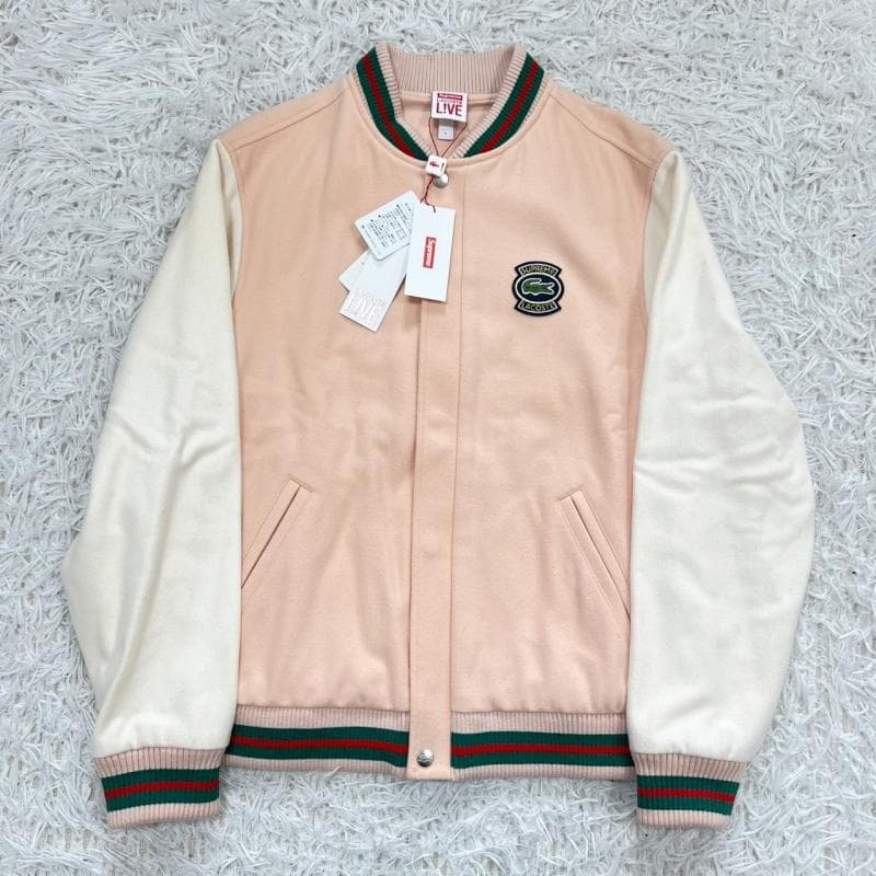未使用 supreme LACOSTE コラボ スタジャン ピンク