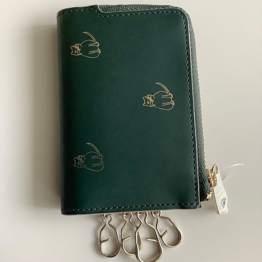 PaulSmith ポールスミス 猫 キーケース BPW002 ダークグリーン