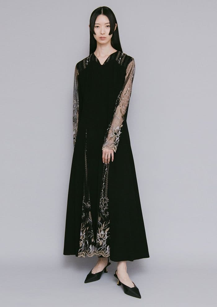 【MURRAL】Petal lace dress