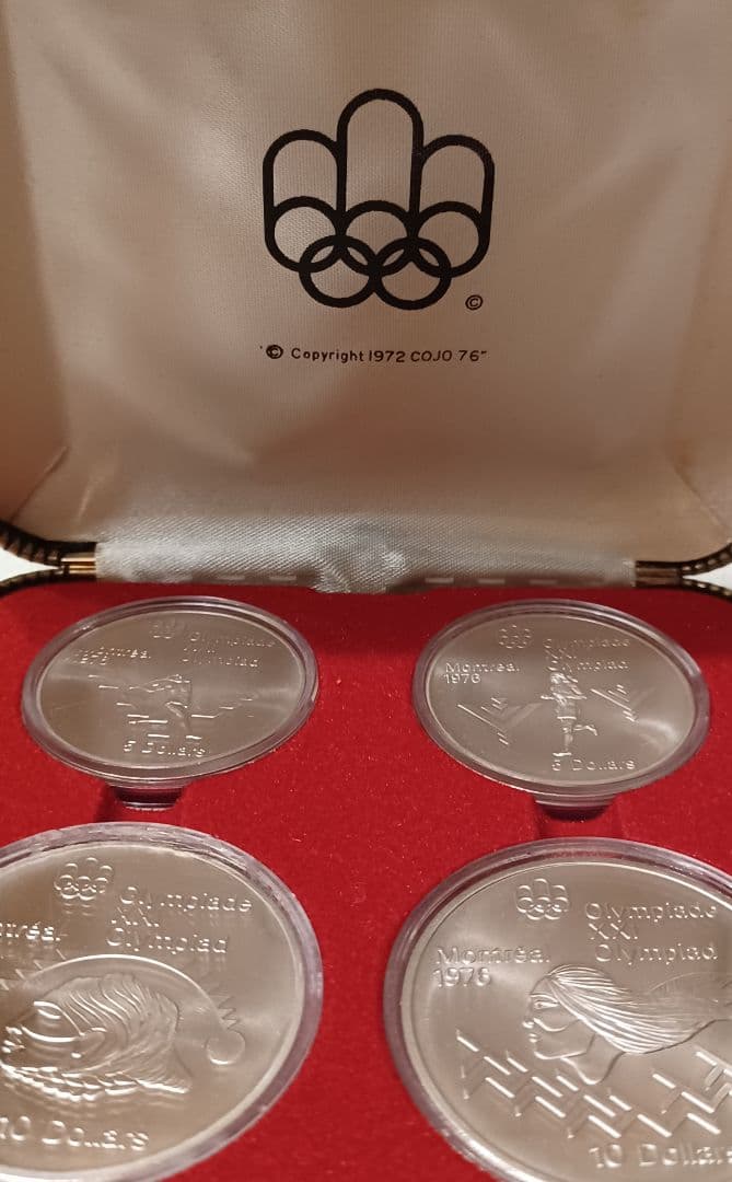 k*h様 モントリオールオリンピック記念号の銀貨4点 銀品位(.925) Can