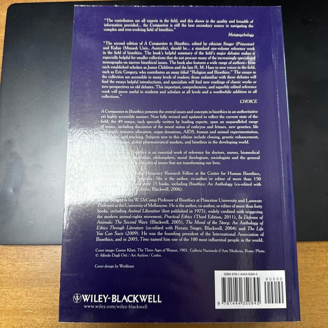 洋書 A Companion to Bioethics
