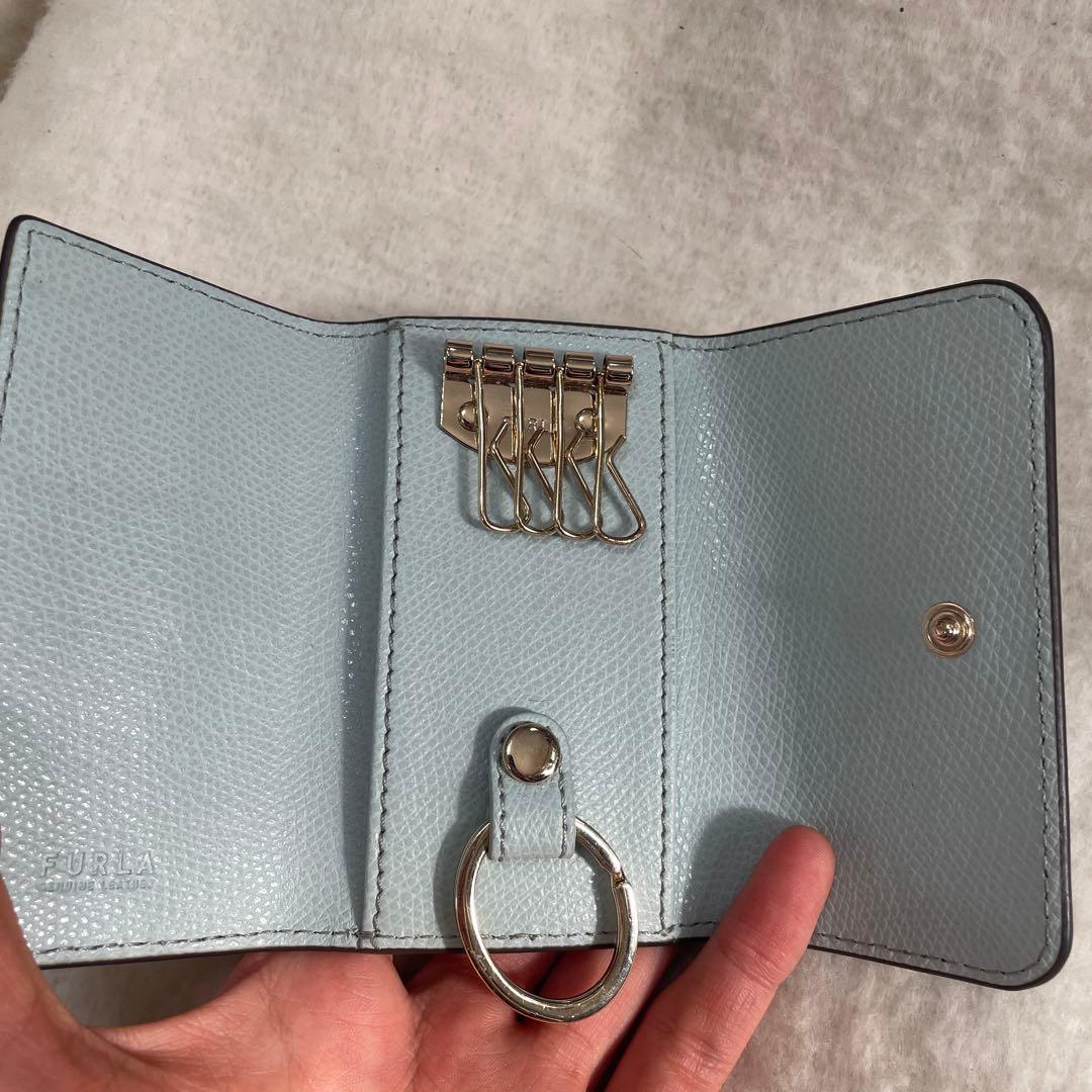 FURLA ライトブルー キーケース