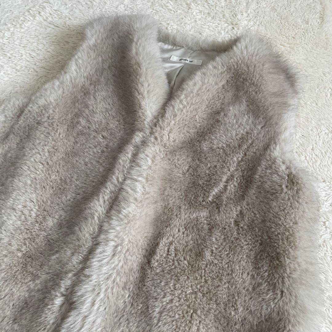 1148i 様　24AW 定価3万　ルージュヴィフ　エコファーベスト　ジレ