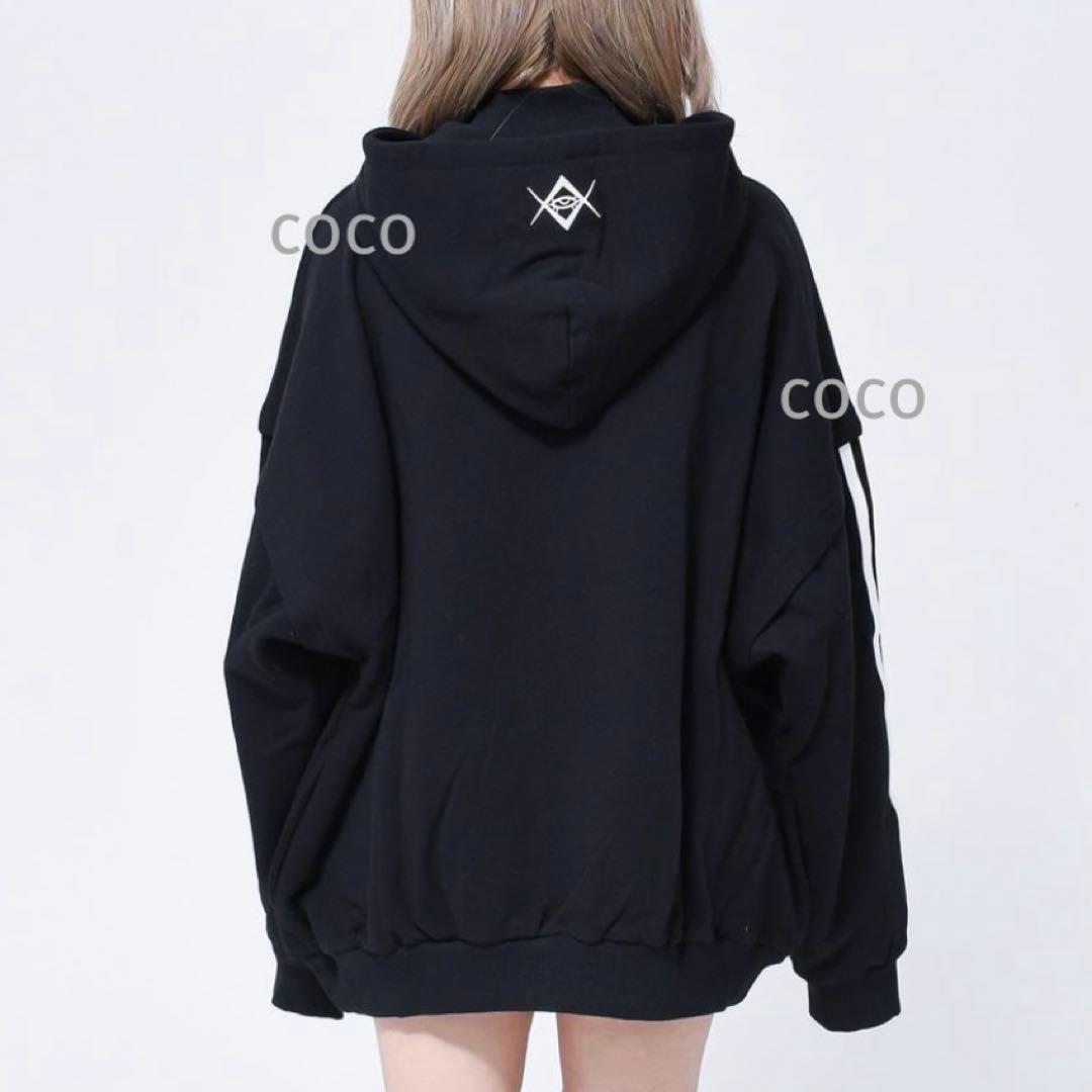 REFLEM 長袖パーカー黒ハイネックTRAVAS TOKYOトラバストーキョー