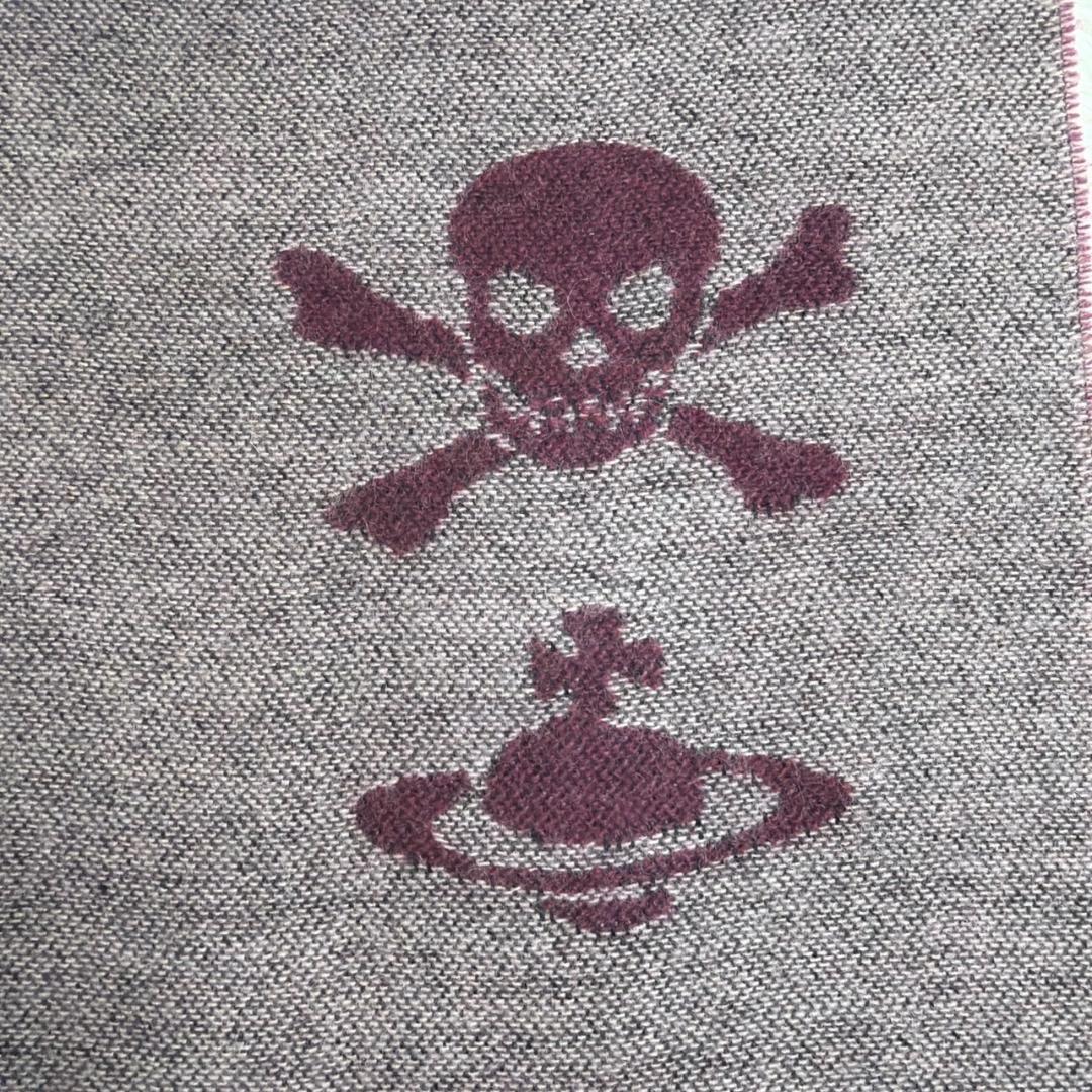 希少✨ Vivienne Westwood ドクロ オーブ マフラー ボルドー