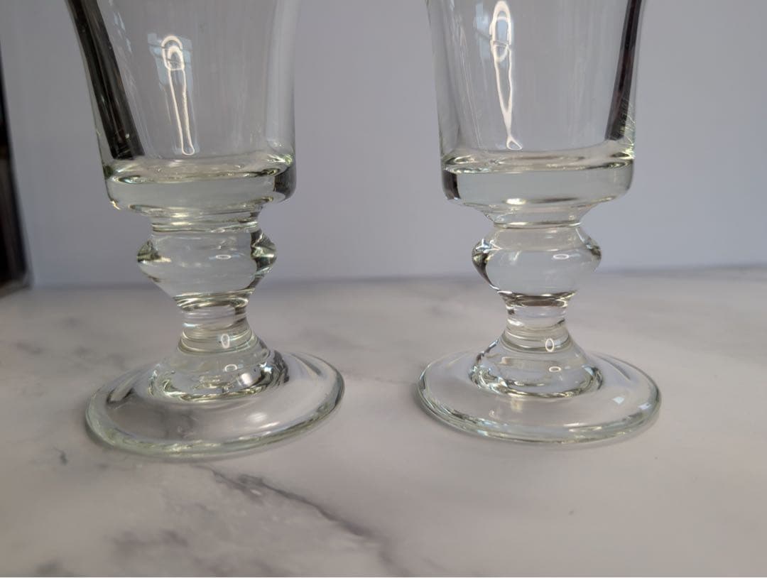 舩木倭帆（ふなきしずほ）作　ガラス製ワイン・ショットグラス 2個セット