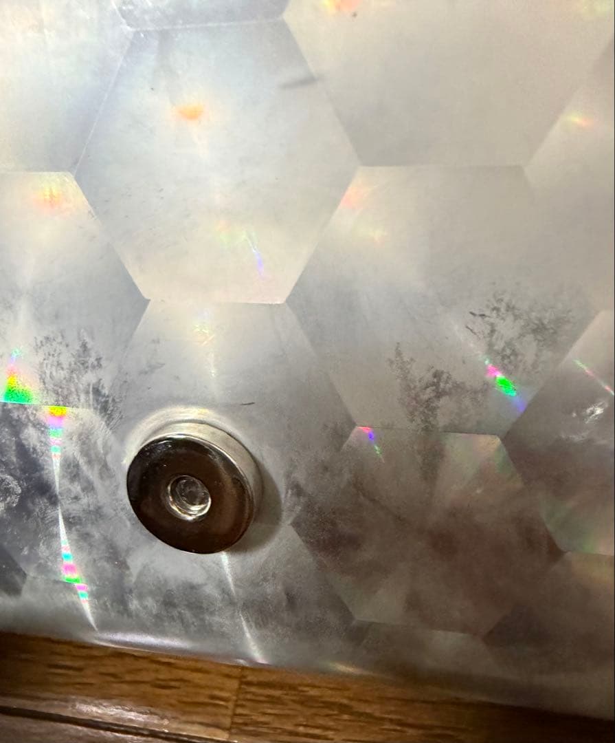 Christian Louboutin スタッズ付きシルバークラッチバッグ