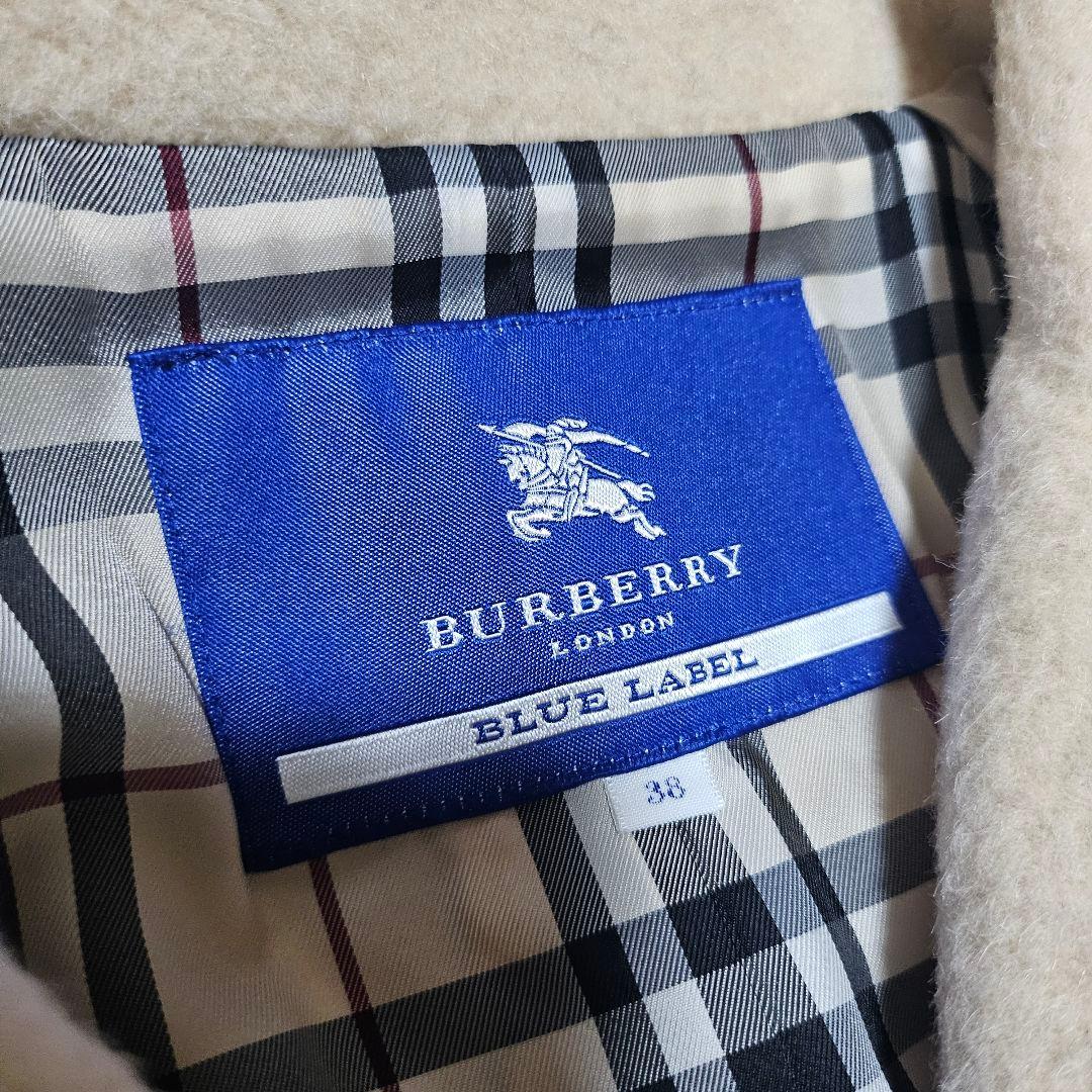 BURBERRY BLUE LABEL ロングコート モヘヤ アルパカ