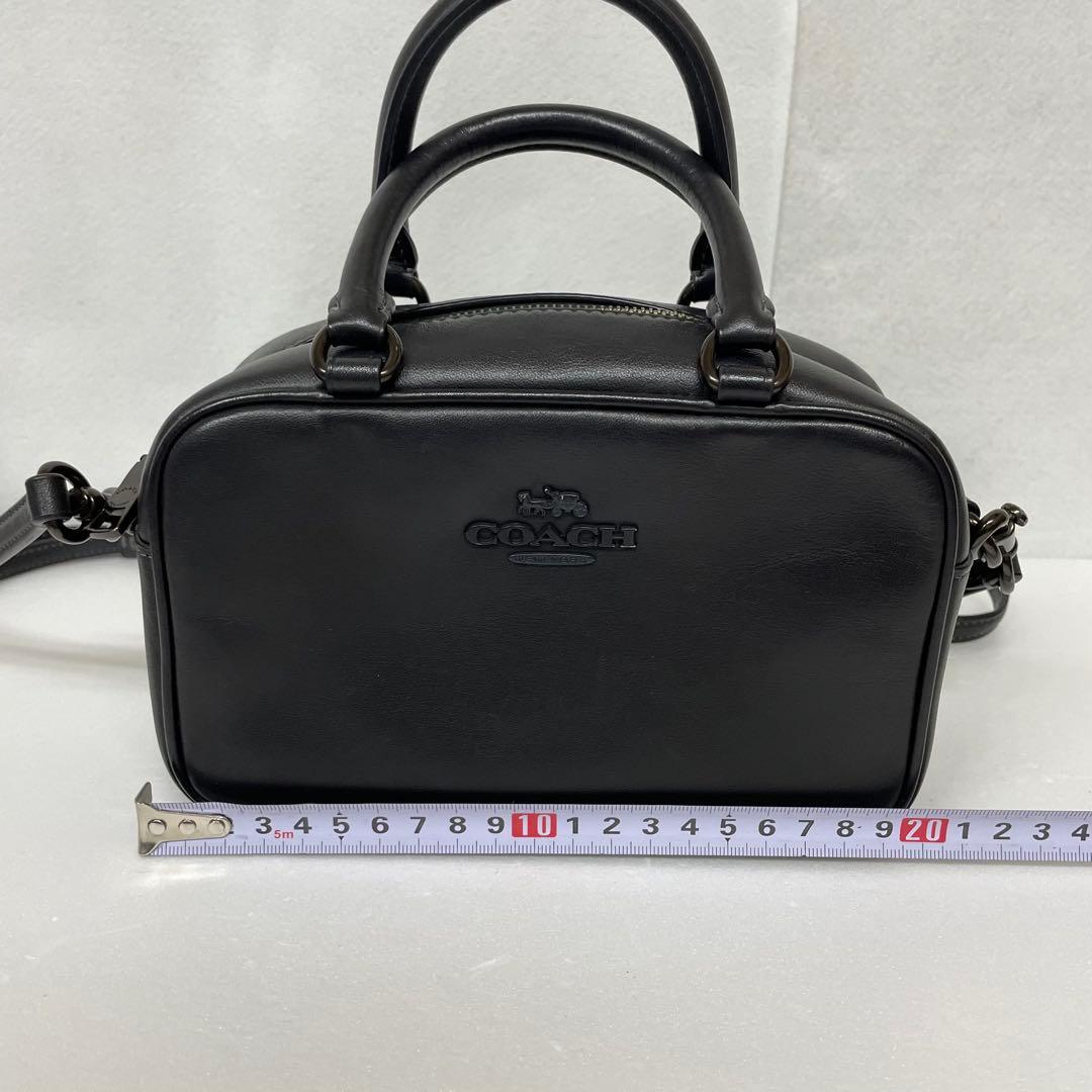 COACH サッチェルクロスボディ 2way ブラックレザー CT776 ST