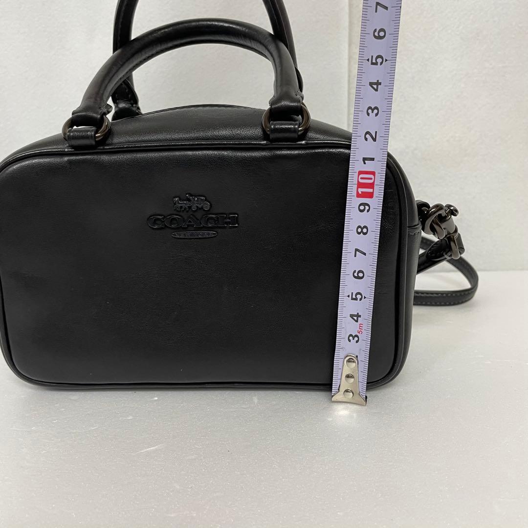 COACH サッチェルクロスボディ 2way ブラックレザー CT776 ST
