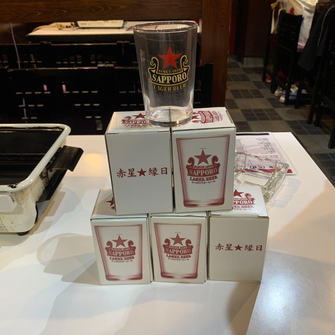 サッポロ赤星縁日グラス