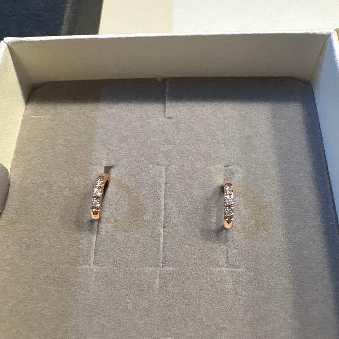 新品未使用品TSUTSUMI K10ピンクゴールドダイヤモンドピアス