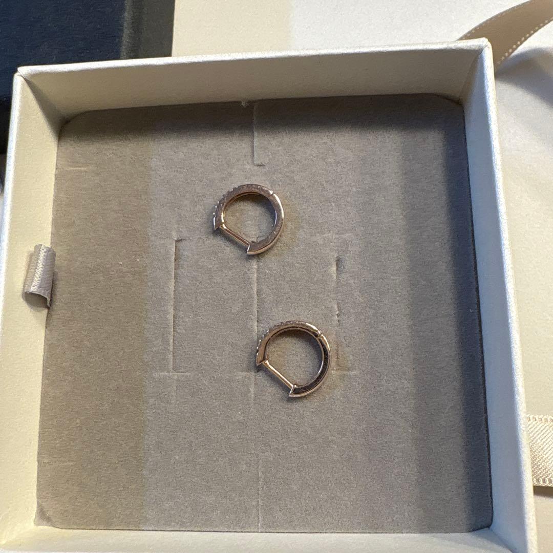 新品未使用品TSUTSUMI K10ピンクゴールドダイヤモンドピアス