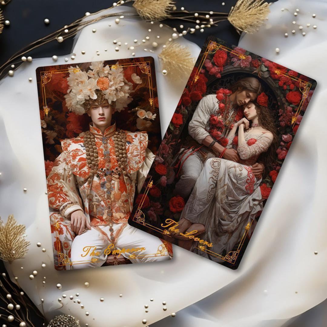 【正規品タロットカード】超美麗✨バラのデッキ✨レッドローズタロット