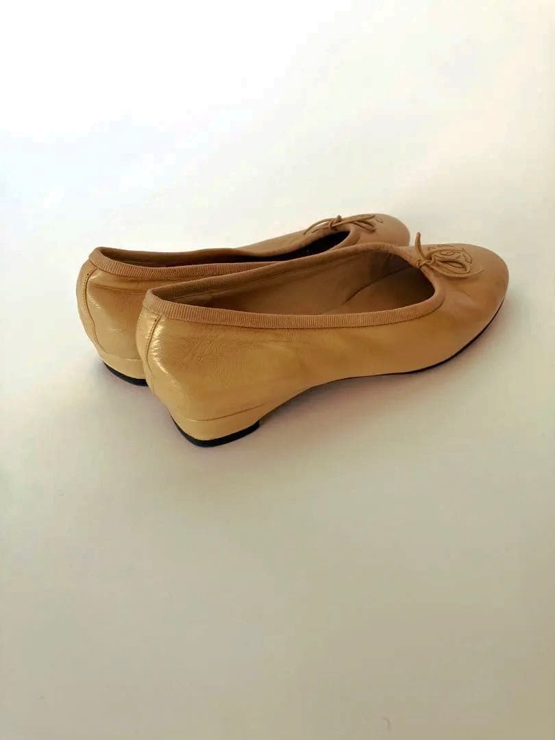 CHANEL フラットシューズ シャネル バレエシューズ ベージュ