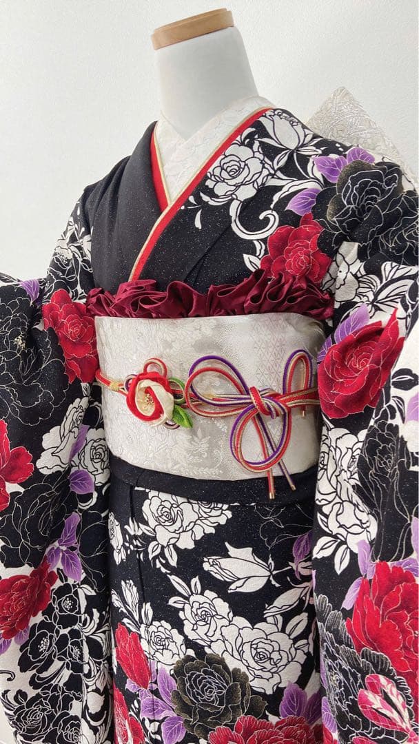 ゆゆ品　振袖フルセット　成人式　振袖　振袖5点セット　正絹