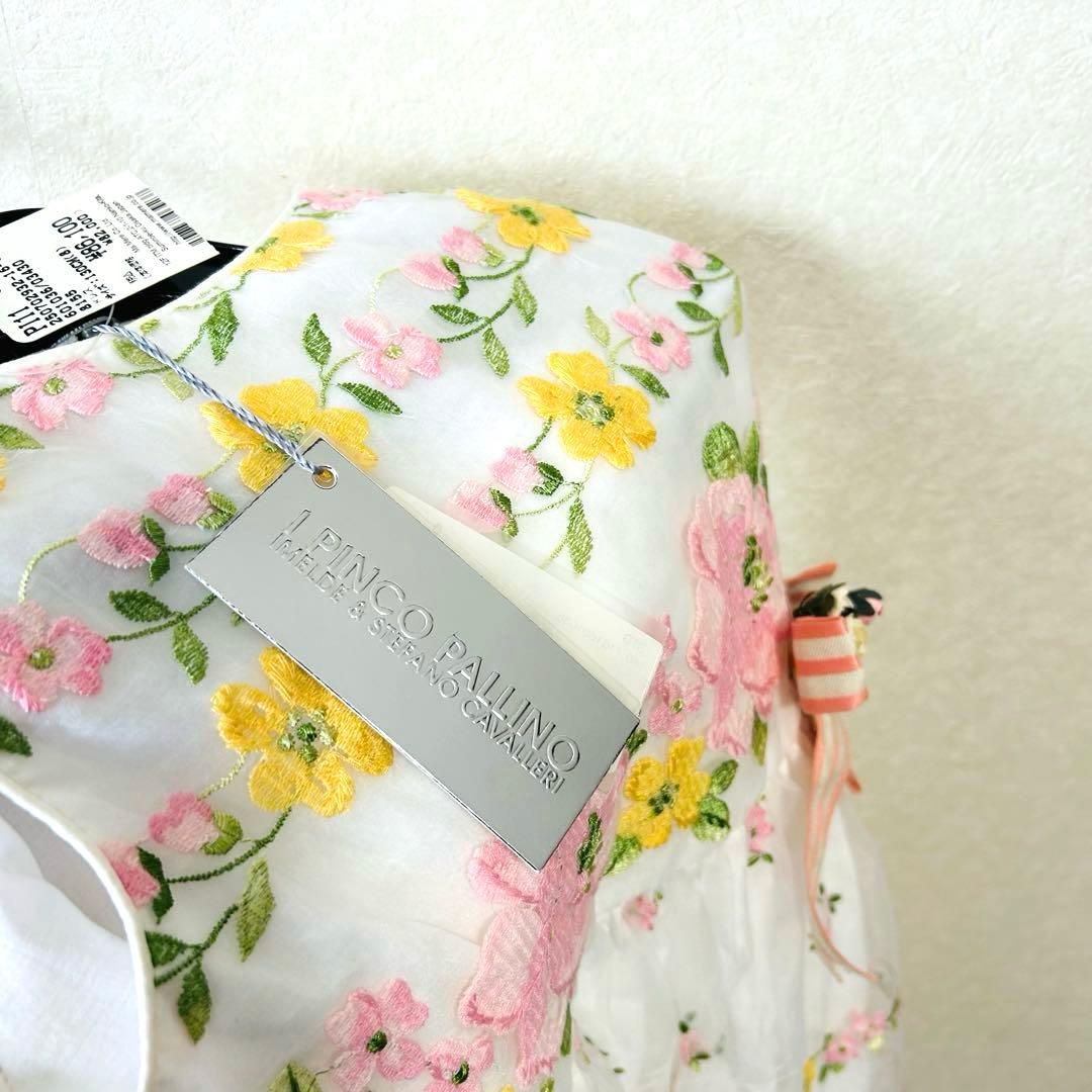 未使用 イピンコパリーノ フラワー刺繍 ノースリーブドレス 130cm マメール