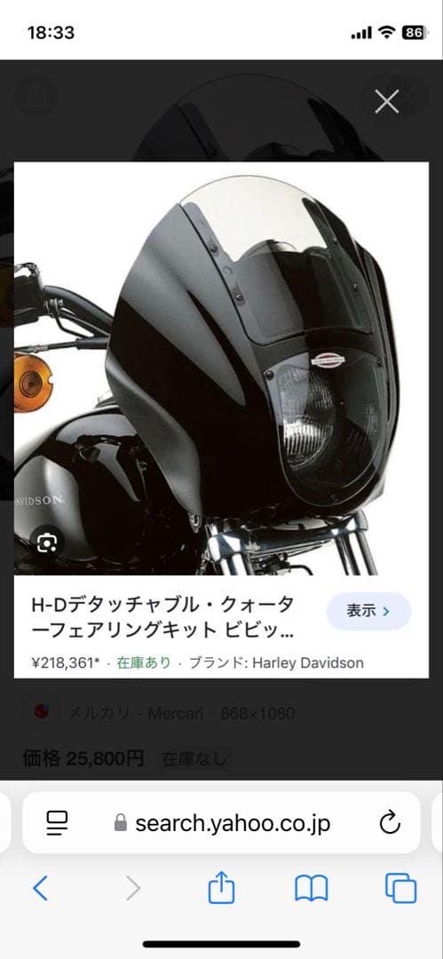 【美品】純正クォーターフェアリング　ラミナーリップシールド