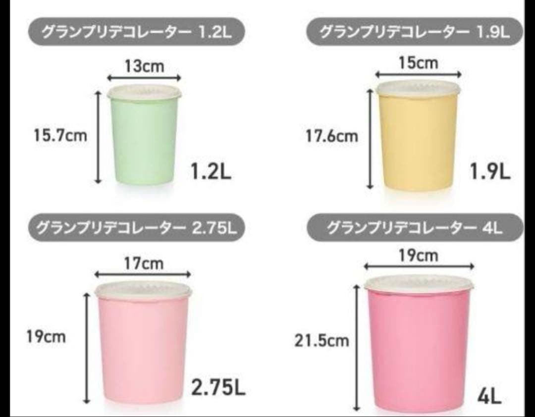 タッパーウェア　グランプリデコレーター　4個セット