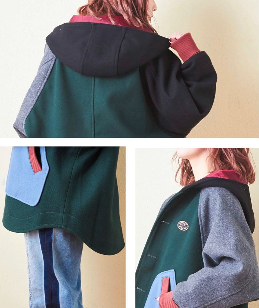 再値下げ　ウールフィール　ジャケット　黒　CUBESUGAR キューブシュガー