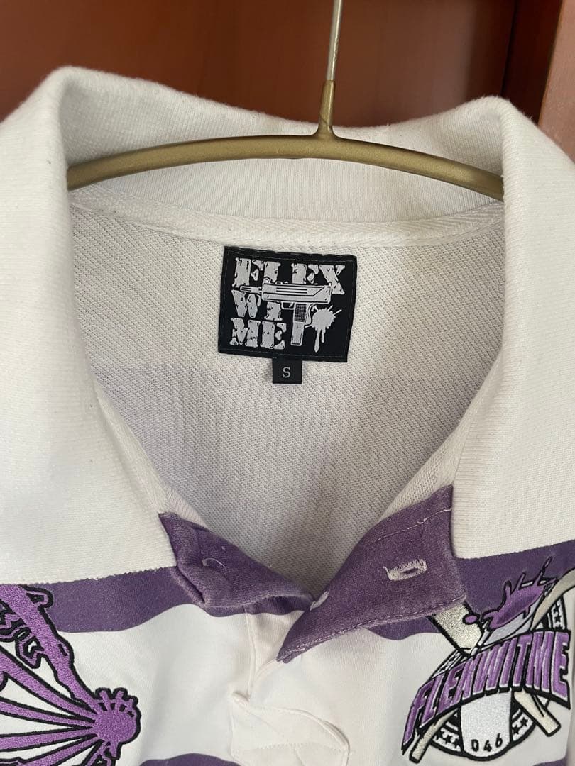 みーもflexwitme ポロシャツ 紫S DAB着用