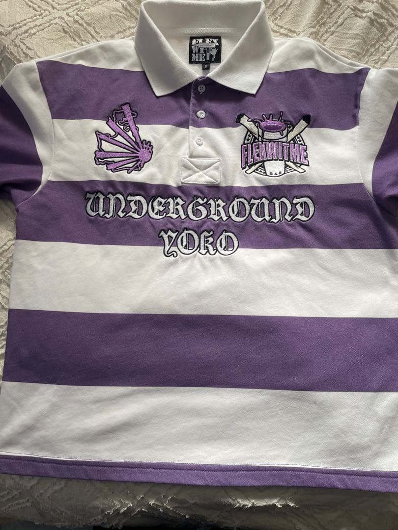 みーもflexwitme ポロシャツ 紫S DAB着用