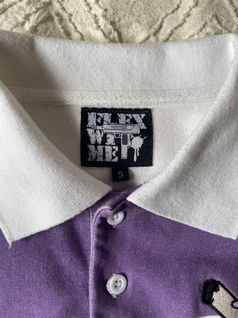 みーもflexwitme ポロシャツ 紫S DAB着用
