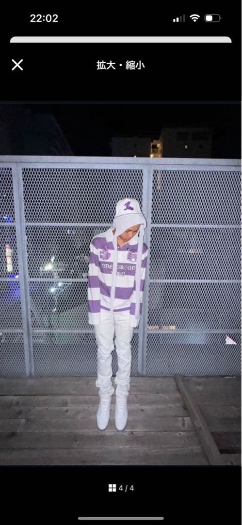 みーもflexwitme ポロシャツ 紫S DAB着用