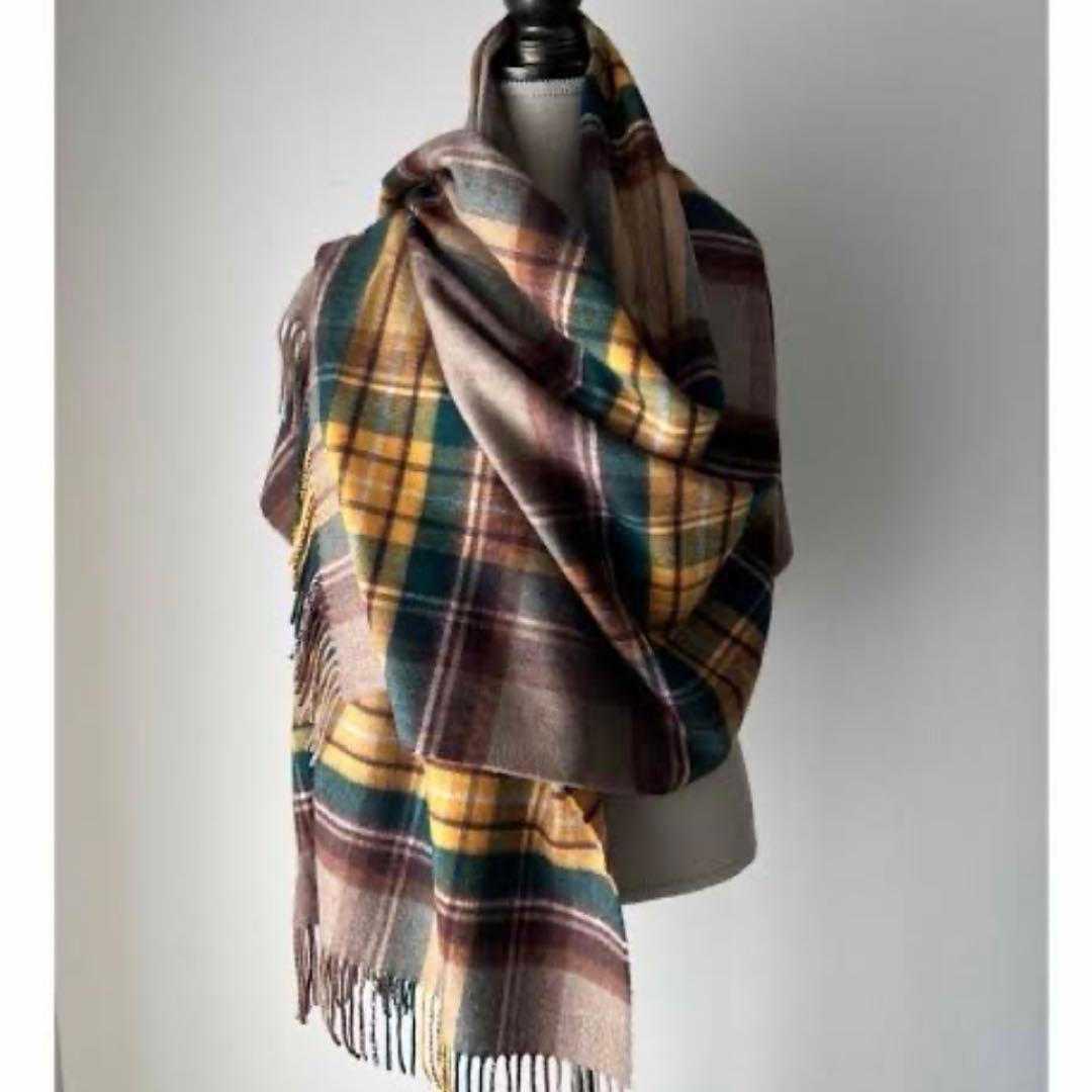 【希少】ジョンストンズ　フレームワーク別注　カシミア100%大判ストール