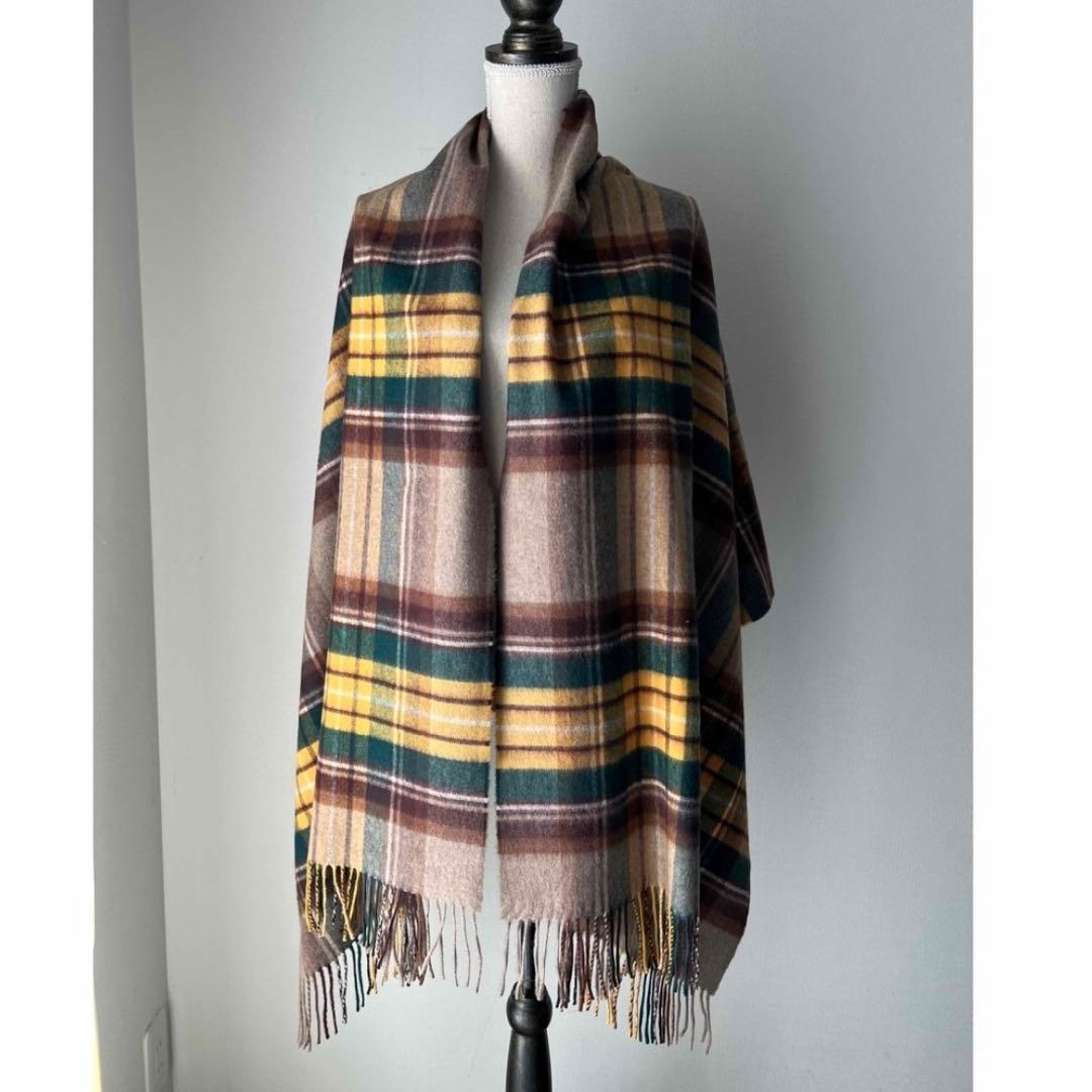 【希少】ジョンストンズ　フレームワーク別注　カシミア100%大判ストール