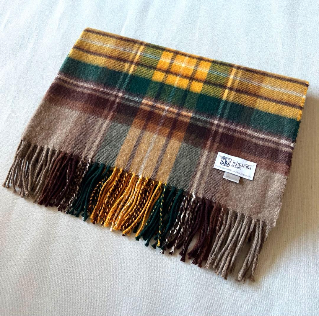 【希少】ジョンストンズ　フレームワーク別注　カシミア100%大判ストール
