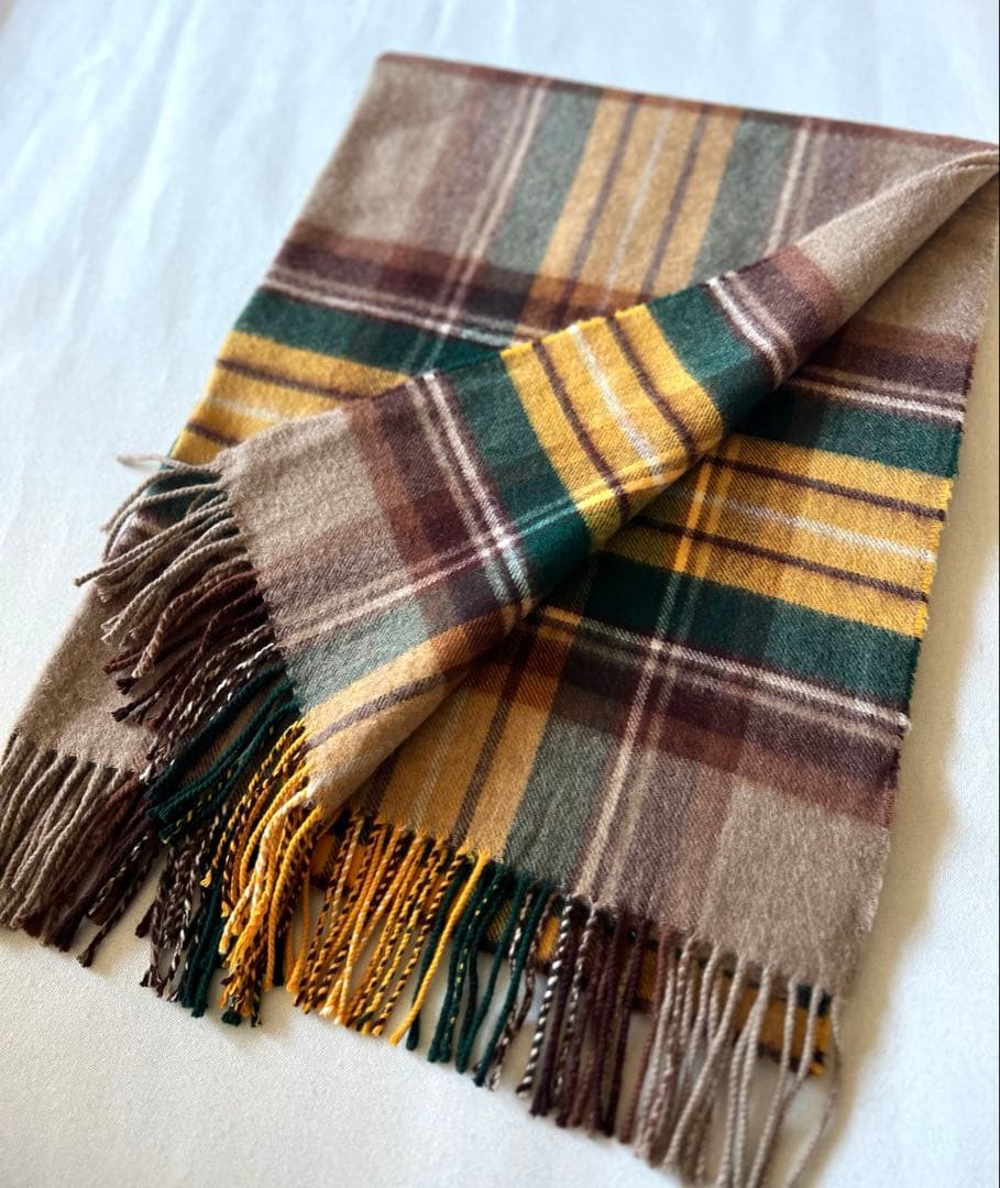 【希少】ジョンストンズ　フレームワーク別注　カシミア100%大判ストール