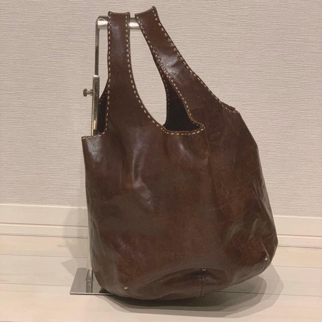 希少✨genten ゲンテン ユーフラテス 工具ロゴ レザー ブラウン