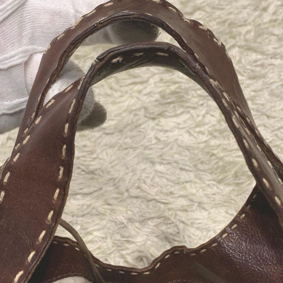 希少✨genten ゲンテン ユーフラテス 工具ロゴ レザー ブラウン