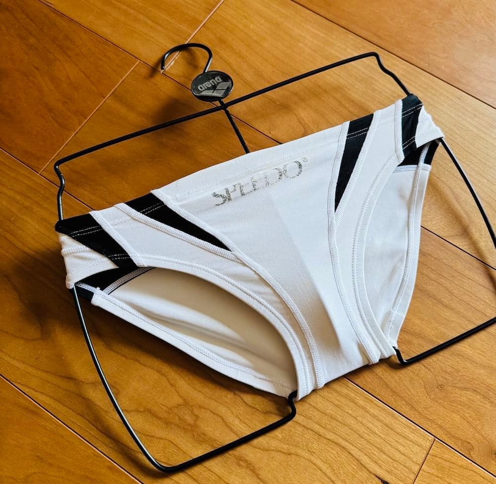 【美品】SPEEDO アクアスペック　競パン ホワイト Lサイズ