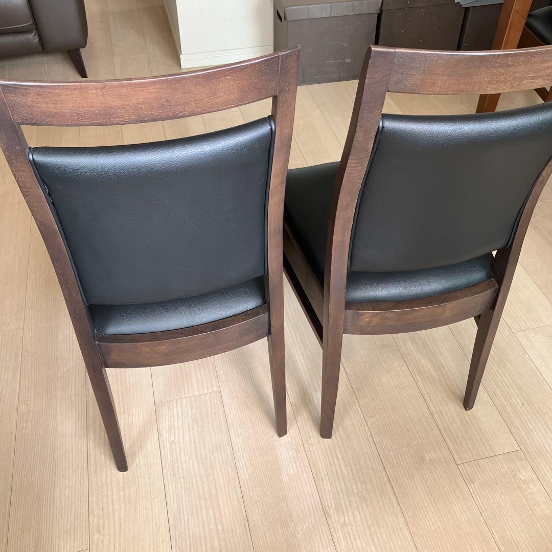 ダイニングチェア ロレイン3 ミドルブラウン 2脚セット