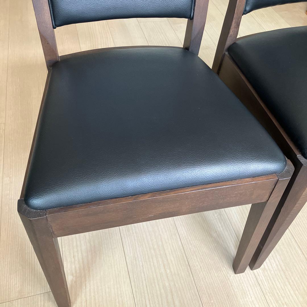 ダイニングチェア ロレイン3 ミドルブラウン 2脚セット