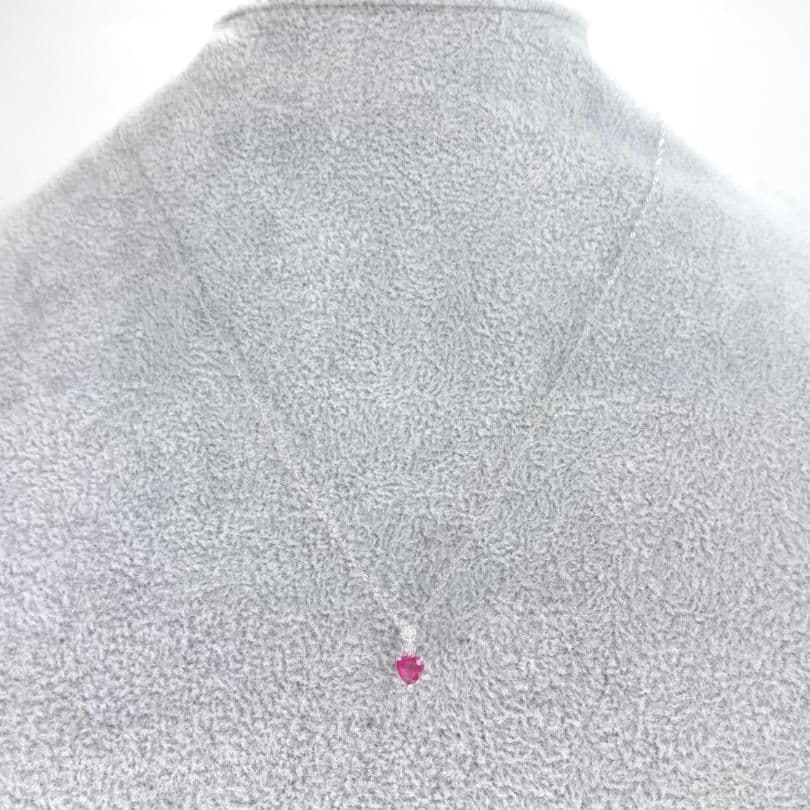 【美品】ルビー　ダイヤモンド　ペントップ　0.36/0.03ct　プラチナ