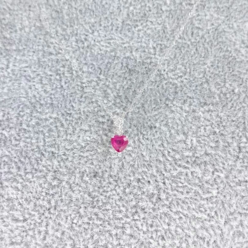 【美品】ルビー　ダイヤモンド　ペントップ　0.36/0.03ct　プラチナ