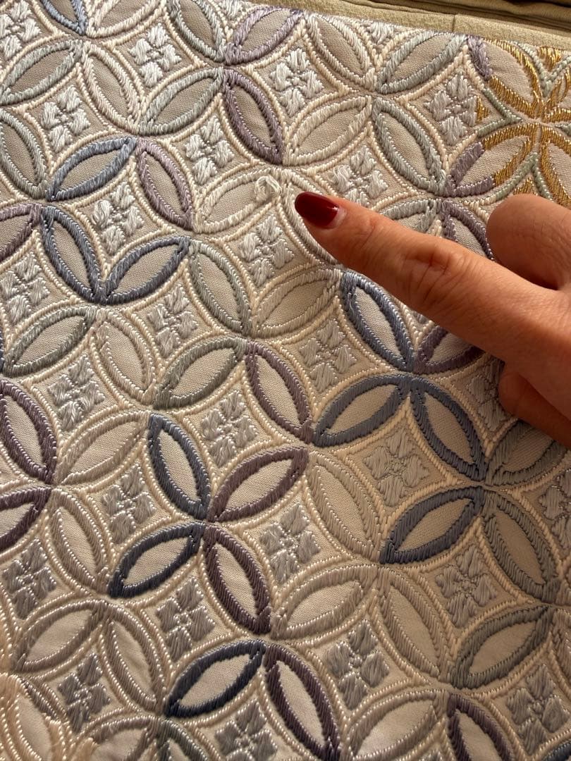 唐織　七宝繋ぎ　フォーマル袋帯　帯揚げセット　卒業式　入学式　結婚式