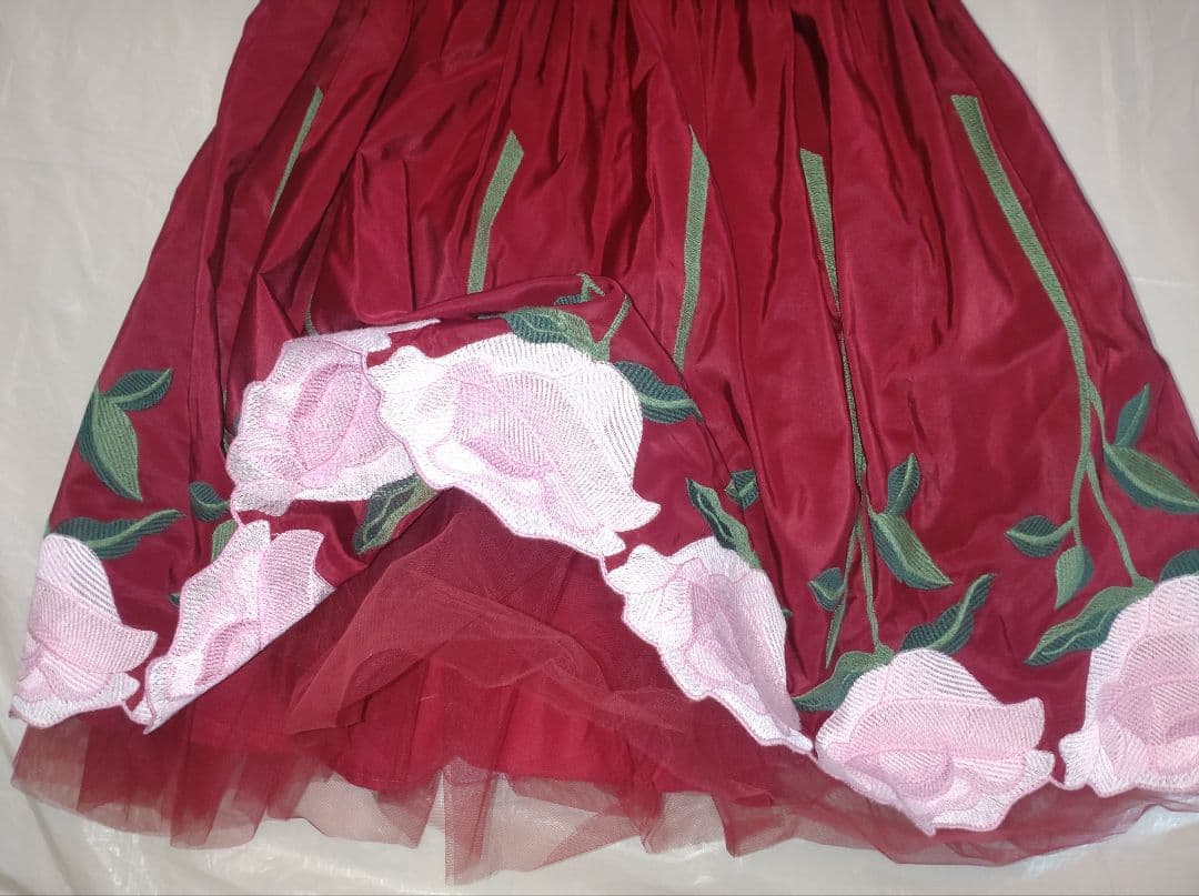 モナリザMonnalisa バラのチュールワンピース rize12 152cm