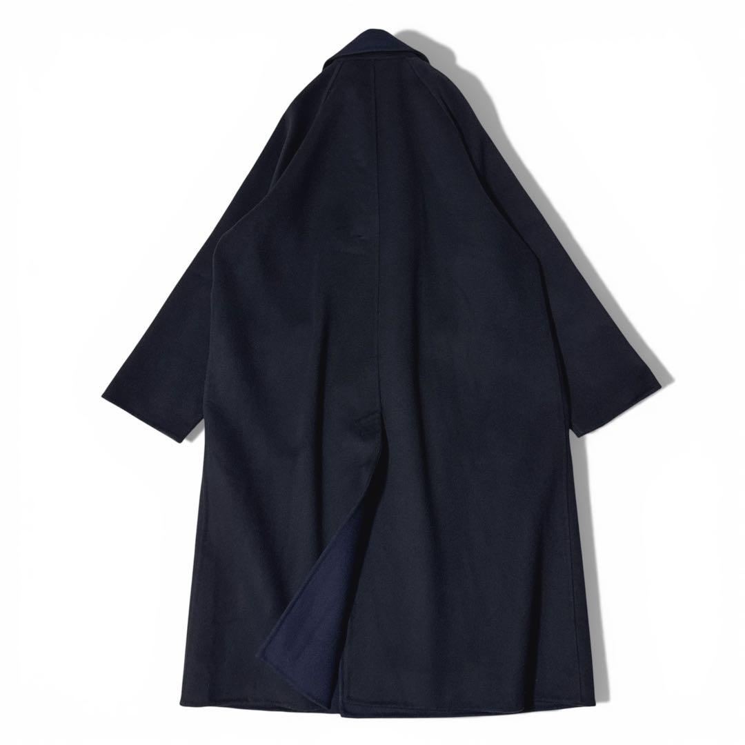 極美品✨️定価10万　ギャルリーヴィー　ウールダブルフェイスコート　バイカラー　黒