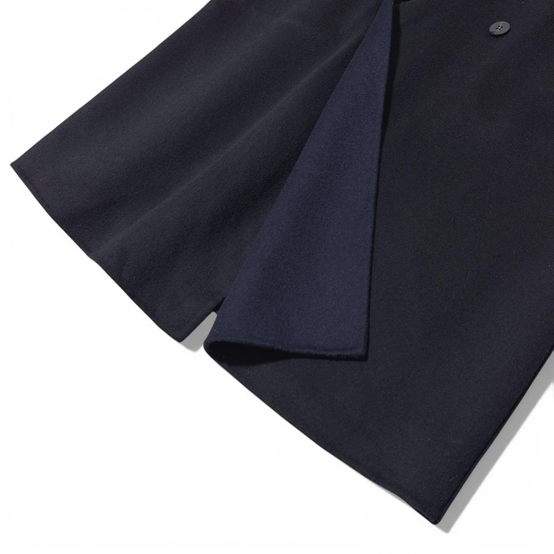 極美品✨️定価10万　ギャルリーヴィー　ウールダブルフェイスコート　バイカラー　黒