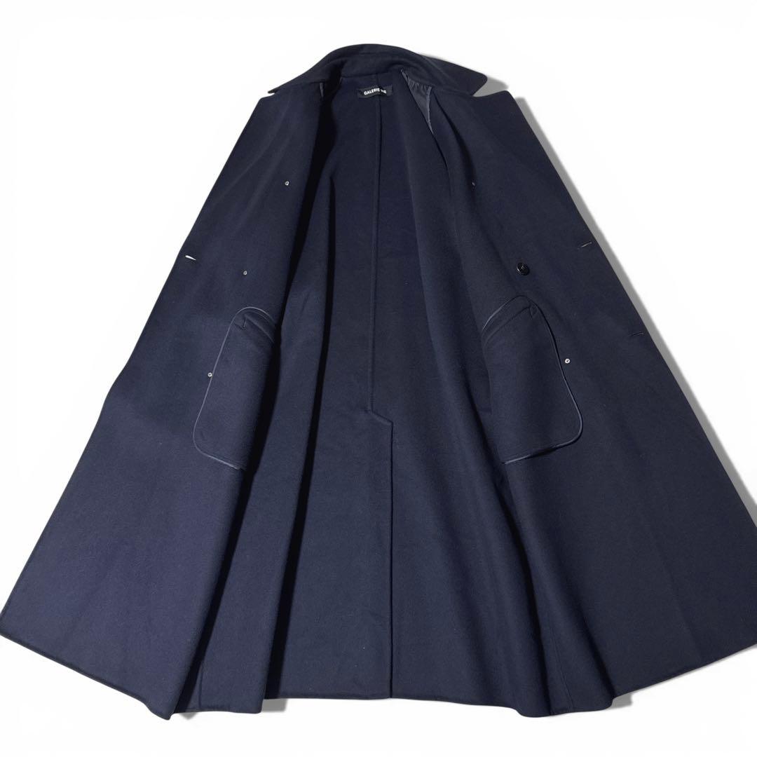 極美品✨️定価10万　ギャルリーヴィー　ウールダブルフェイスコート　バイカラー　黒