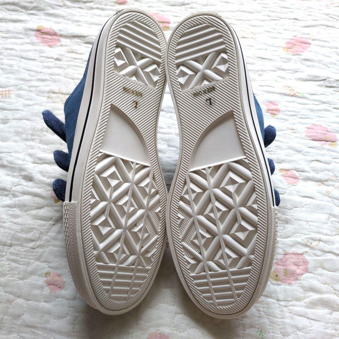 ま*ん様 新品 ピンクハウス♥ロゴ刺繍ベルクロミュールスニーカー／ミズイロ