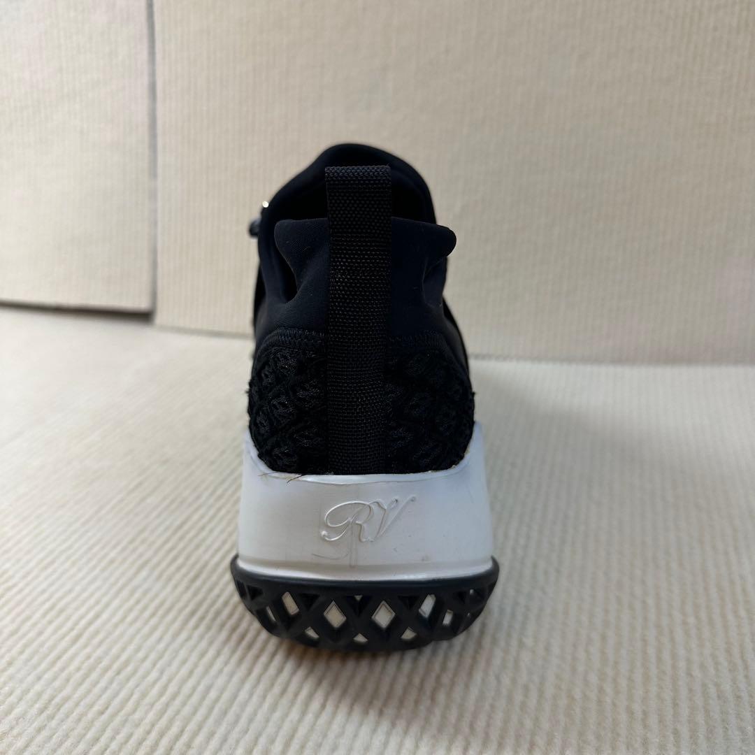 RV クリスタル装飾 スリッポンスニーカー 黒